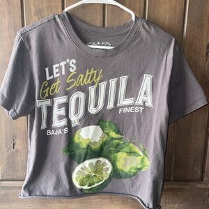 Gray T-Shirt with Lime Graphic